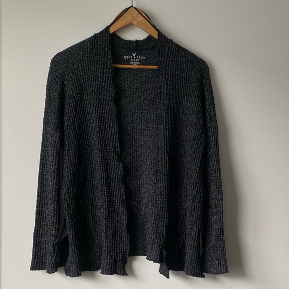 American Eagle Outfitters soft and sexy plush open front cardigan sweater - Picture 1 of 7